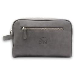 Luxury vintage leather men's toiletry bag large necessaries wash bag toilet bag ideal for travel