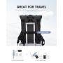 LOVEVOOK Back pack for Men Women Large Waterproof Laptop Backpack for 15.6 17 17.3 Inch Laptop Rolltop College Work Backpacks