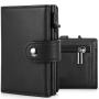 Customized Leather Aluminum Holder Card Holder Men Zipper Coin Purse Rfid Credit Card Holder Pop Up Wallet