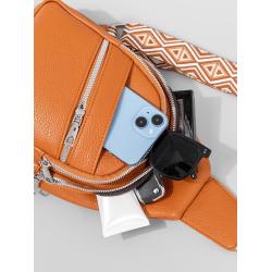 NEW Casual Chest Bags Women Handbags Ladies Crossbody Shoulder PU Leather Designer Sports Cycling Bag With Zipper