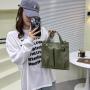 Gelory New Arrivals Multifunction Portable Practical Solid Color Stitching Lunch Bag Canvas Tote Bag With Multi-pocket