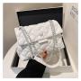 New Arrival PU Women's Crossbody Bag New Fashion Diamond Lattice Design Simple Versatile Waterproof Portable Shoulder Single