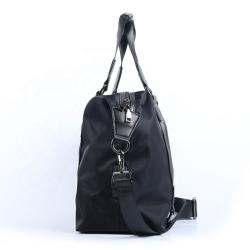 CHANGRONG Custom Black Nylon Overnight Crossbody Bag Sports Travel Duffel Bag for Women Men