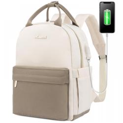 LOVEVOOK Cute Fashion Waterproof Daypack for Work Travel College Girls Lightweight Mini Backpack with USB small backpack