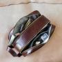 Customized leather dopp kit men toiletry bags travel bag pouch