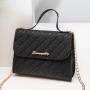 2024 Autumn/Winter Leisure Simple Handbag Women's New Cross-Border Portable Bag with Embossed Chain Small Square Bag Wholesale