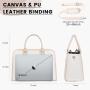 LOVEVOOK 15.6In Tote Work Bags 2pcs/set waterproof Canvas Briefcase Shoulder Bag Office Laptop Bag Purses and Handbags for Women