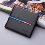 ZR194 New Men's PU Short Wallet Korean Version Horizontal Ribbon Contrast Fashion Student Wallet Wholesale