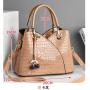 Bolsos Para Mujeres Large Capacity Single Shoulder Bag 2022 New Spliced Alligator Print Bag Pu Pure Color Zipper Crossbody Bag
