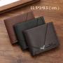 2024 New men's wallet men's short wallet simple fashion multi-card space lychee grain horizontal splicing leather wallet
