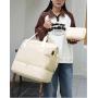 HR647 Fitness Bag for Women with USB Interface Nylon Dry Wet Separation Training Leisure Bag with Adjustable Pull Rod Travel Bag