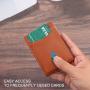 Minimalist RFID Mens Money Clip Wallet Leather