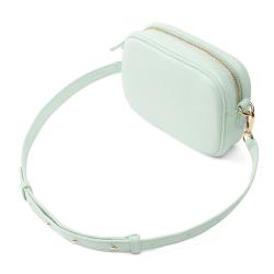 Custom Faux Leather Mint Mini Belt Bag with Organizer Card Slots Fashion Women Waist Pouch Bag