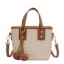 Simplified new Korean version single shoulder crossbody bag with contrasting color for commuting small carrying bag