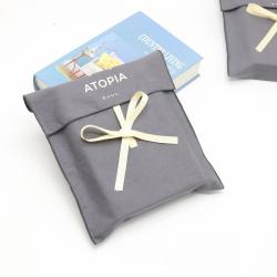 Flexography Custom Logo Printed Canvas Envelope Gift Packaging Bag Luxury Cotton Muslin Dust Envelope Pouch For Shoe Handbag