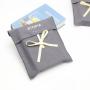 Flexography Custom Logo Printed Canvas Envelope Gift Packaging Bag Luxury Cotton Muslin Dust Envelope Pouch For Shoe Handbag