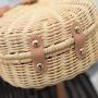 OEM Sac A Main En Rotin Bolsos De Paja Natural Handmade Round Women Rattan Summer Beach Woven Tote Shoulder Bags Bali Indonesia