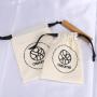 Custom Small Cotton Linen Drawstring Cosmetic Skincare Makeup Storage Bag Organic Muslin Dust Gift Pouch