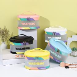 New Letter Printing Makeup Bag Waterproof Large Capacity Wash Bag Translucent Frosted Cosmetics Storage Bag