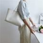 Customized Factory High Quality Shoulder Bag Vegetarian PU Leather Tote Large Capacity Shopping Bag For Women