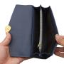 Factory wholesale leather women wallet button women wallet card holder leather long wallet