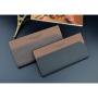 HR294 Men's Youth Long Wallet New Fashion Combination Color Contrast Multi Card Frosted Soft Leather Clip Open PU Leather Wallet
