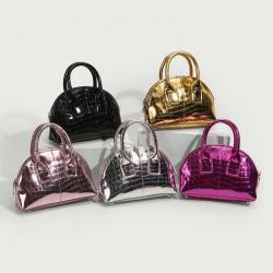 2024 Custom Stones Vegan Leather Hand Bag For Women Ladies Fashion Shell Purse
