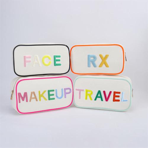 Keymay RTS High Quality Multi-color Cute Toiletry Pouch Bag Women Pouch Makeup Carry Bag Canvas Cosmetic Bag with Zipper