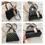 KBW537 Single Shoulder Crossbody Women Bags New Fashion Rhombus Embroidery Line Hourglass Bag Ladies Texture Silk Scarf Handbag