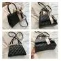 KBW537 Single Shoulder Crossbody Women Bags New Fashion Rhombus Embroidery Line Hourglass Bag Ladies Texture Silk Scarf Handbag