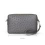 Bolso Para Hombre New Fashion Luxury Ostrich Skin Purse Custom Business Men Pouch Shoulder Bag Cross Body Casual Bag For Men