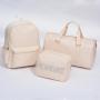 Stock Daily Use Solid Colors Casual Leisure School Shoulder Backpacks Waterproof Nylon School Bags