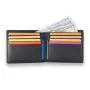 Wallet with RFID feature logo embossed genuine leather men wallet