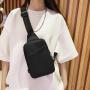 HR484 New Fashion Oxford Cloth Chest Bag Student Leisure Fitness Sports Crossbody Bag Leisure Solid Color Unisex Chest Bag