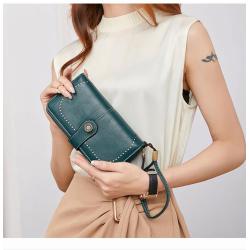 KBW008 2023 New Anti-theft Brush Retro Women Wallet Card Bag High Quality RFID Long Handheld Women Wallet