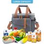 Customized Logo Insulated Thermal Bags Soft Tote Bento Lunch Box Portable Picnic Cooler Bag with Shoulder Strap