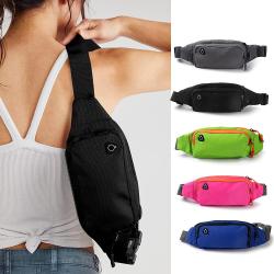 Gelory Fashion Fanny Pack Waterproof Hiking Running Belt Bag With Headphone Jack Waist Pack