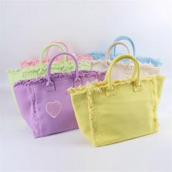 Keymay No MOQ Large Capacity Ladies Shoulder Handbags Vintage Canvas Bags Women Large Canvas Tote Bag
