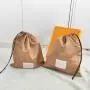 Custom Logo Printed Single String Silk Hair Wig Bag Drawstring Soft Jewelry Gift Packaging Dust Satin Pouch