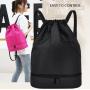 ZR120 Strap Pocket Drawcord Backpack Swimming Bag Simple Outdoor Travel Backpack Dry and Wet Separation Printing