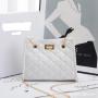 Hot Sale Custom Logo Women's Handbag Single Strap Square Chain Messenger Purses Embroidery Decoration Fashionable Shoulder Bags