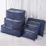 Gelory Multi-functional Clothing Sorting Packages Travel Storage Compression Packing Cube Luggage Organizer Pouch 6pcs Set