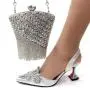 Matching lady handbag shoes and bags set women heels sets purse lace-up for wedding shoes to match bag set women party shoes