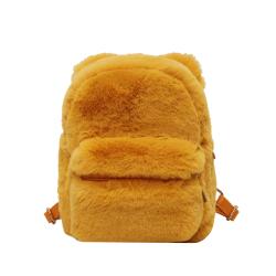 Wholesale New Design Custom Logo Ladies Women Mini Plush Fur Backpack Bags in Winter