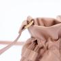 Classic Heart Shape Pattern Sling Small Tote Bag Bucket Shoulder Bag Luxury Pu Leather Handbags Drawstring Bag For Women