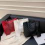 High Quality PU Leather Reusable Large Capacity Shopping Tote Shoulder Bag With Outside Pocket