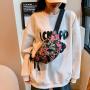 HR734 Unisex New Design Outdoor Waist Bag Flowers One Shoulder Crossbody Bag Riding Waistpack Nylon Waterproof Chest Phone Bag