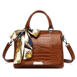 2024 Crocodile Purses And Handbags For Ladies Bags Women Handbags With Fashion Scarf Design