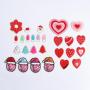Factory Direct Sales Fashion Cute Adhesive Stick On Glitter Custom Designer Heart Chenille Christmas Patches