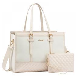 LOVEVOOK Fashion Design Canvas+PU Leather Large Business Work Office Handbags Ladies Custom Logo Laptop Tote Bags for Women 15.6